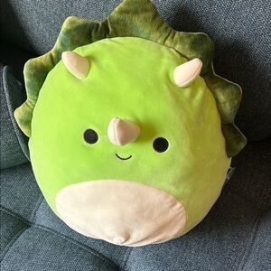 Squishmallows “Tristan” Green and Cream Dinosaur Plush